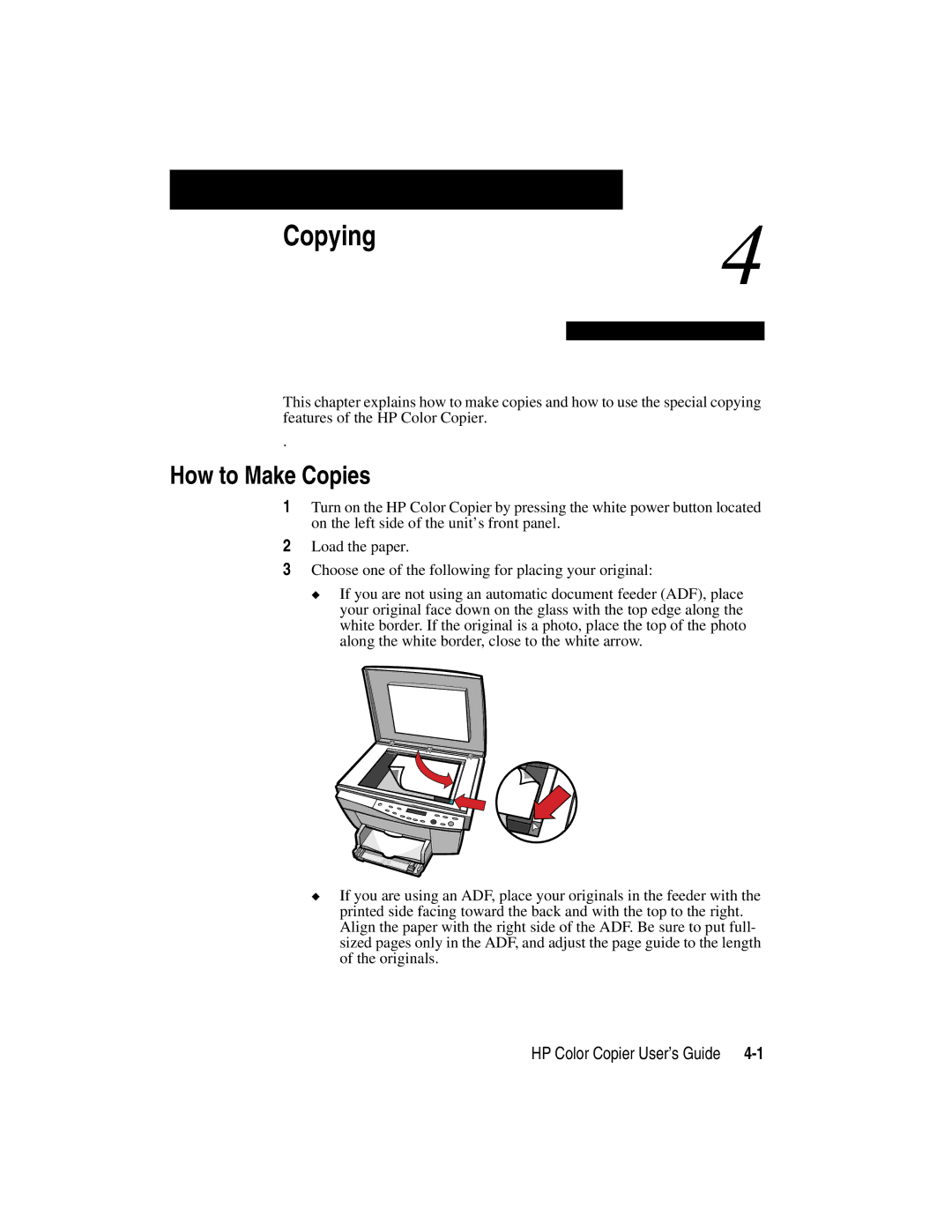 HP Color Copier manual Copying, How to Make Copies 