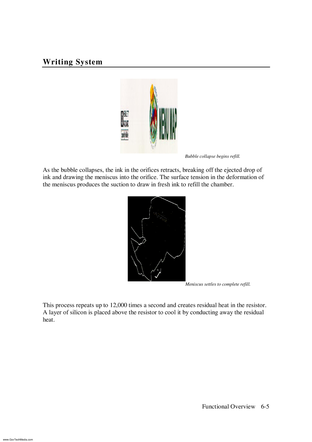 HP ColorPro CAD manual Bubble collapse begins refill 