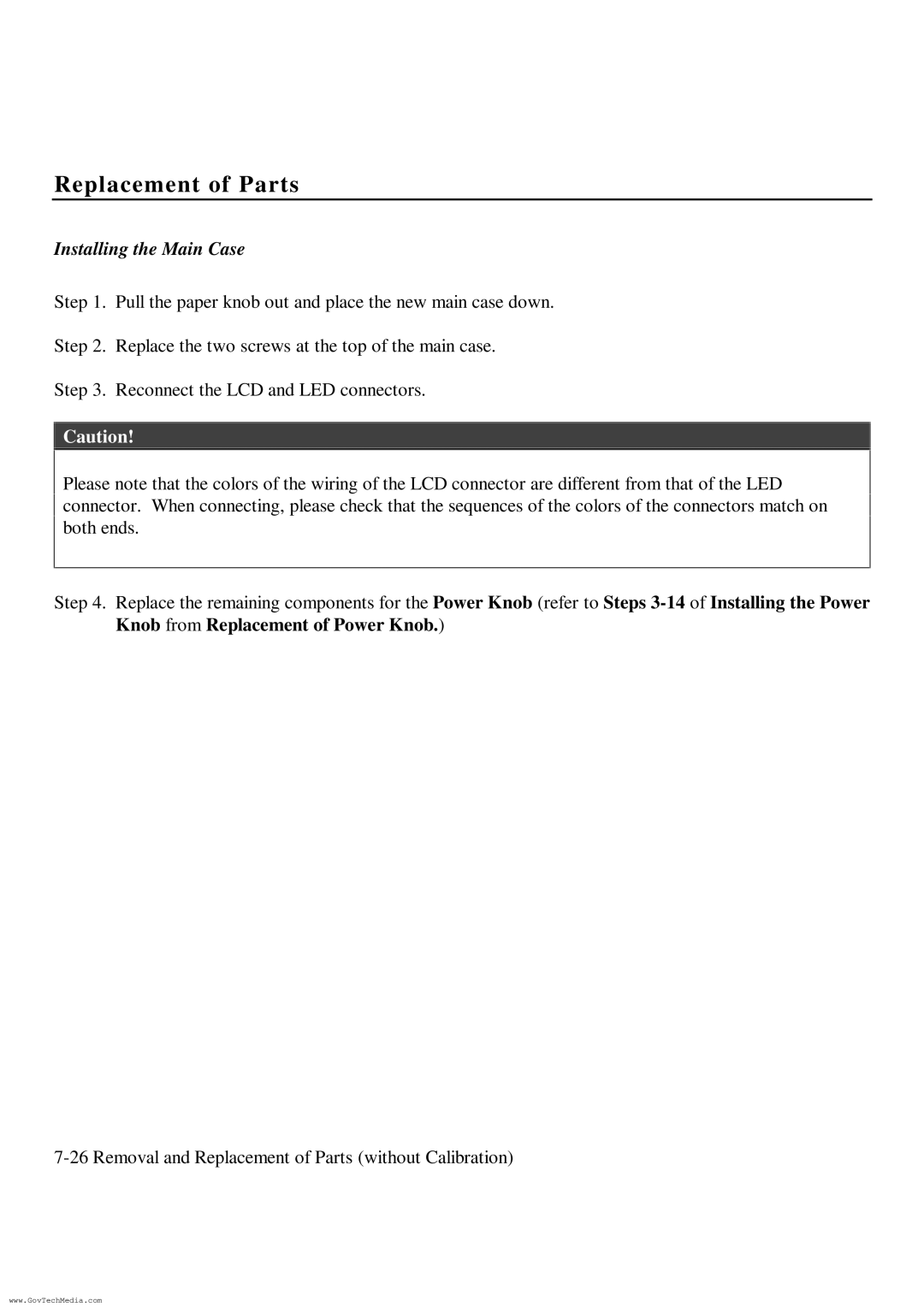 HP ColorPro CAD manual Installing the Main Case 