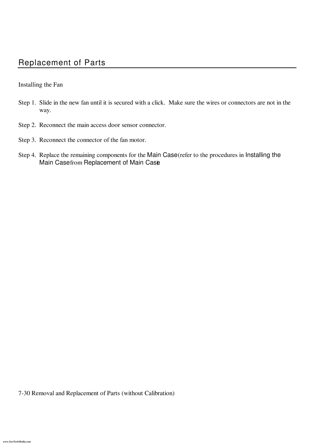 HP ColorPro CAD manual Installing the Fan 