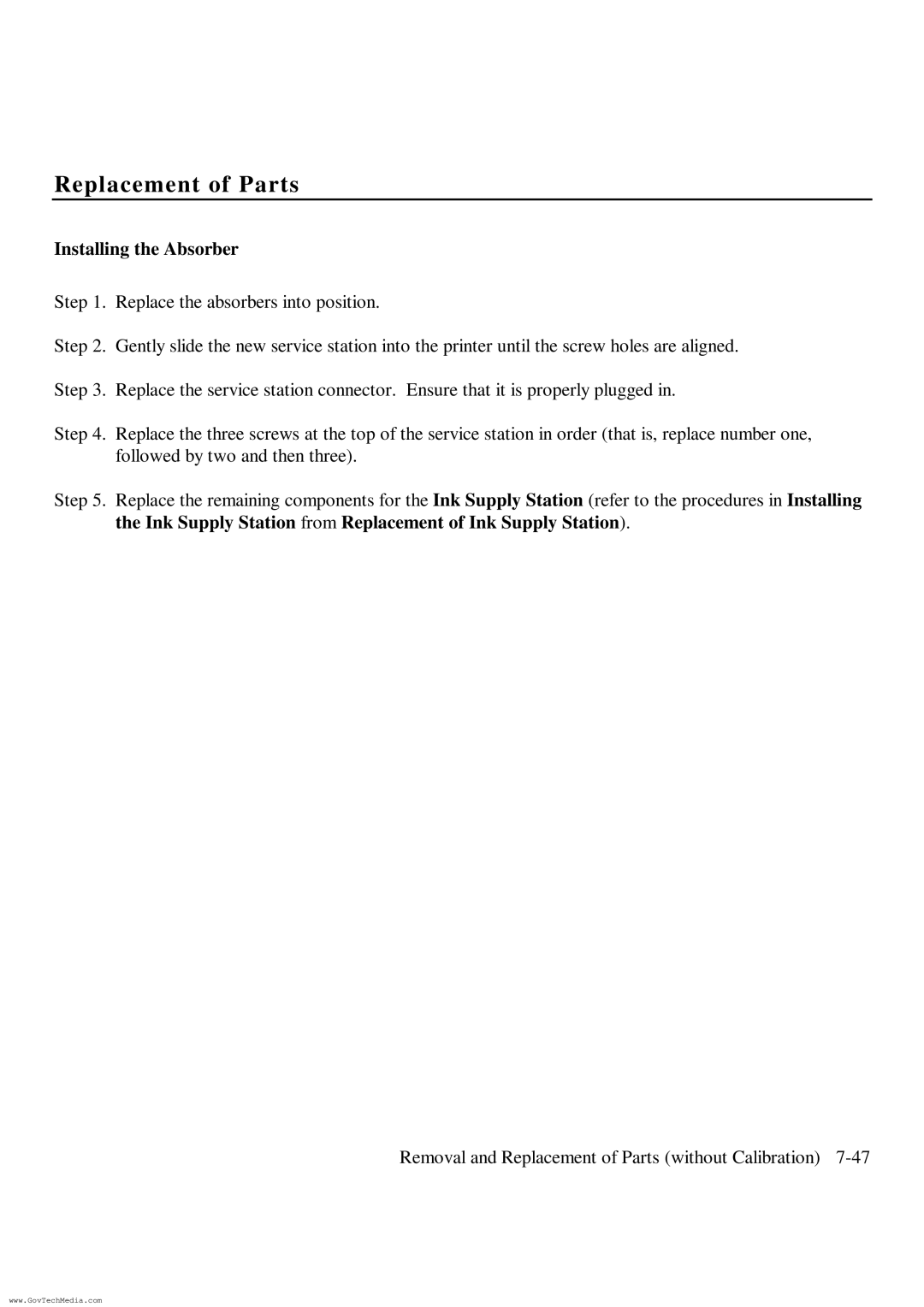 HP ColorPro CAD manual Installing the Absorber 