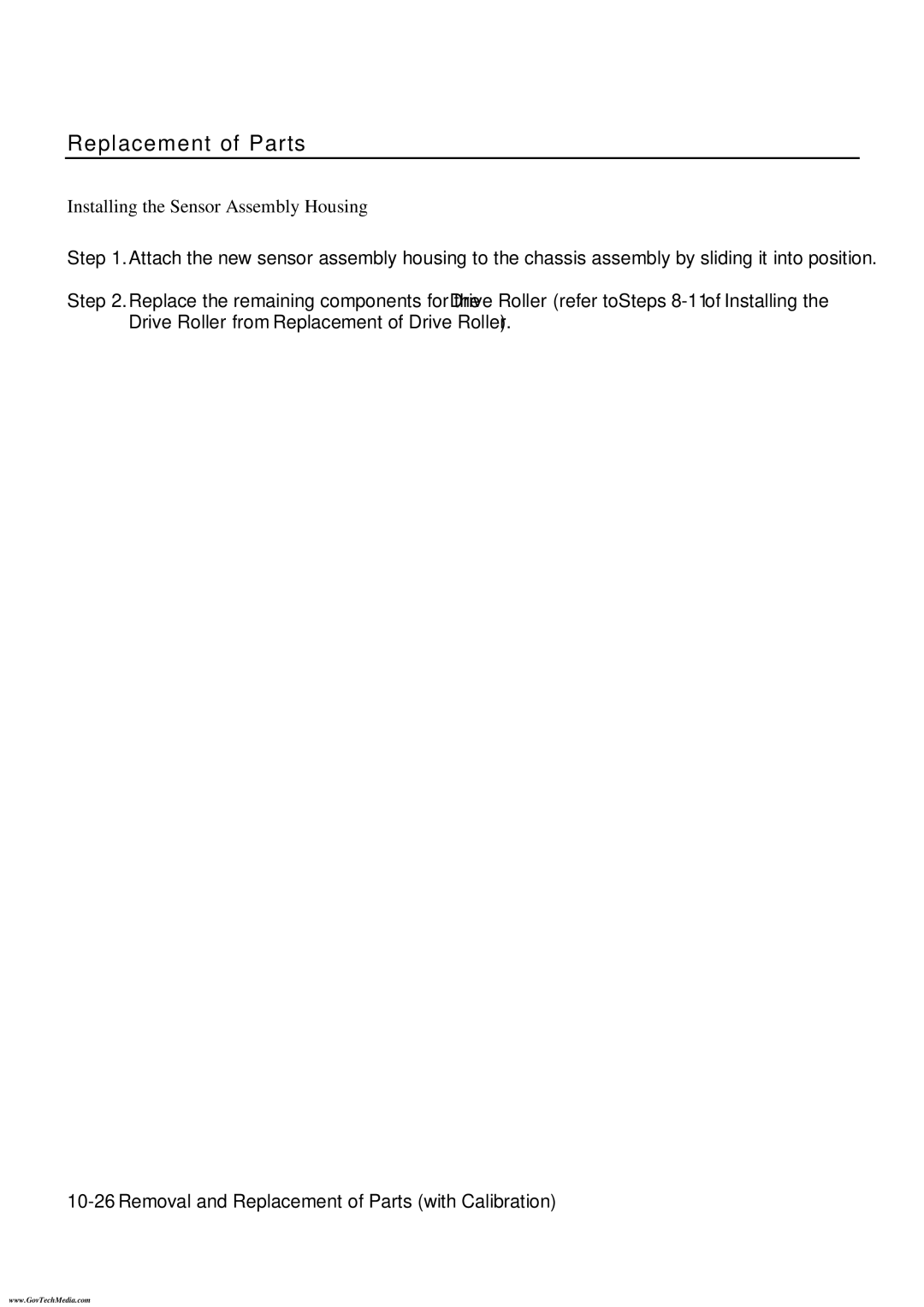 HP ColorPro CAD manual Installing the Sensor Assembly Housing 