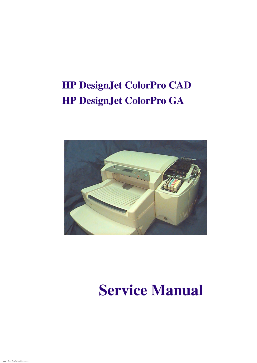 HP manual HP DesignJet ColorPro CAD HP DesignJet ColorPro GA 