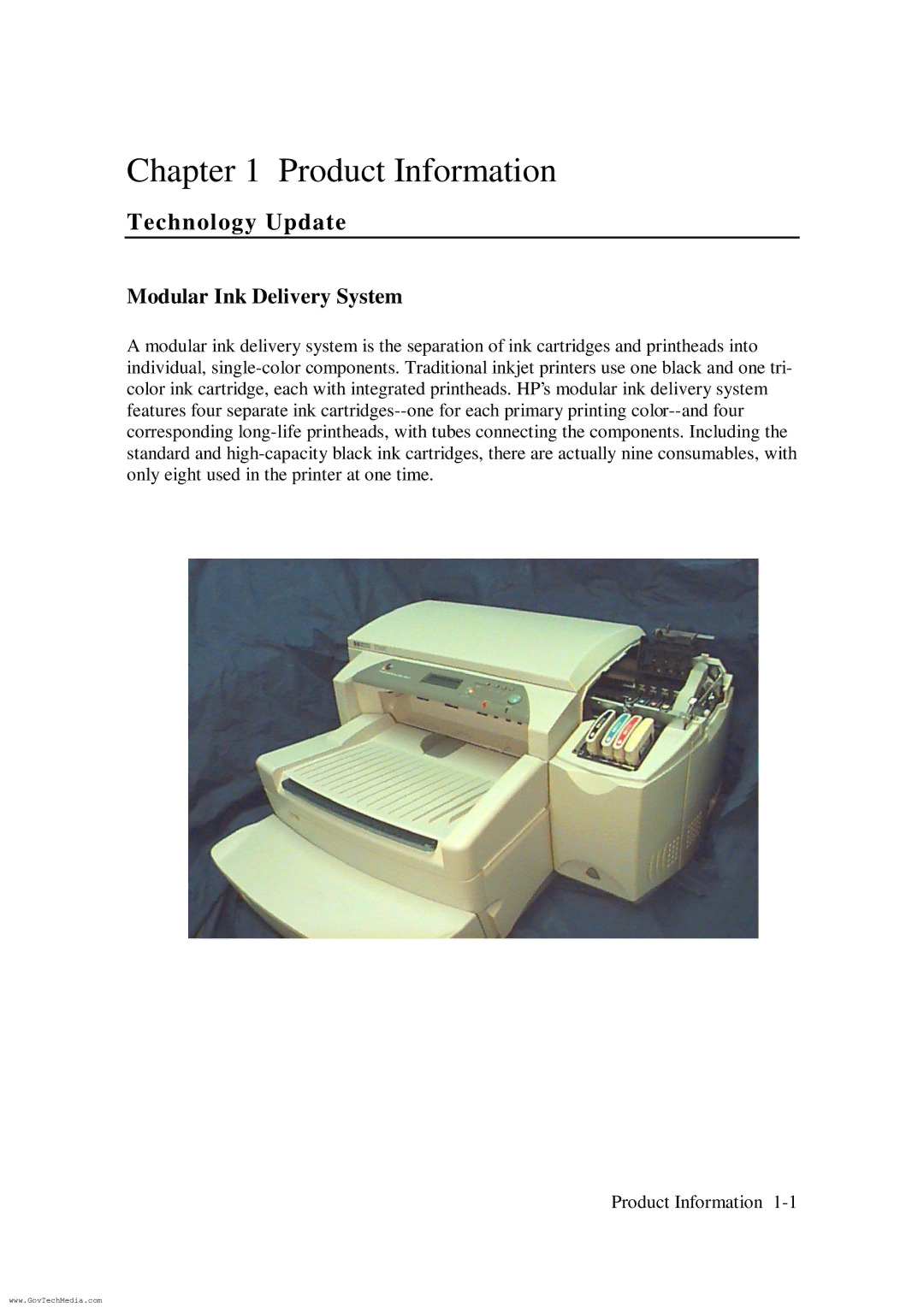 HP ColorPro CAD manual Technology Update, Modular Ink Delivery System 