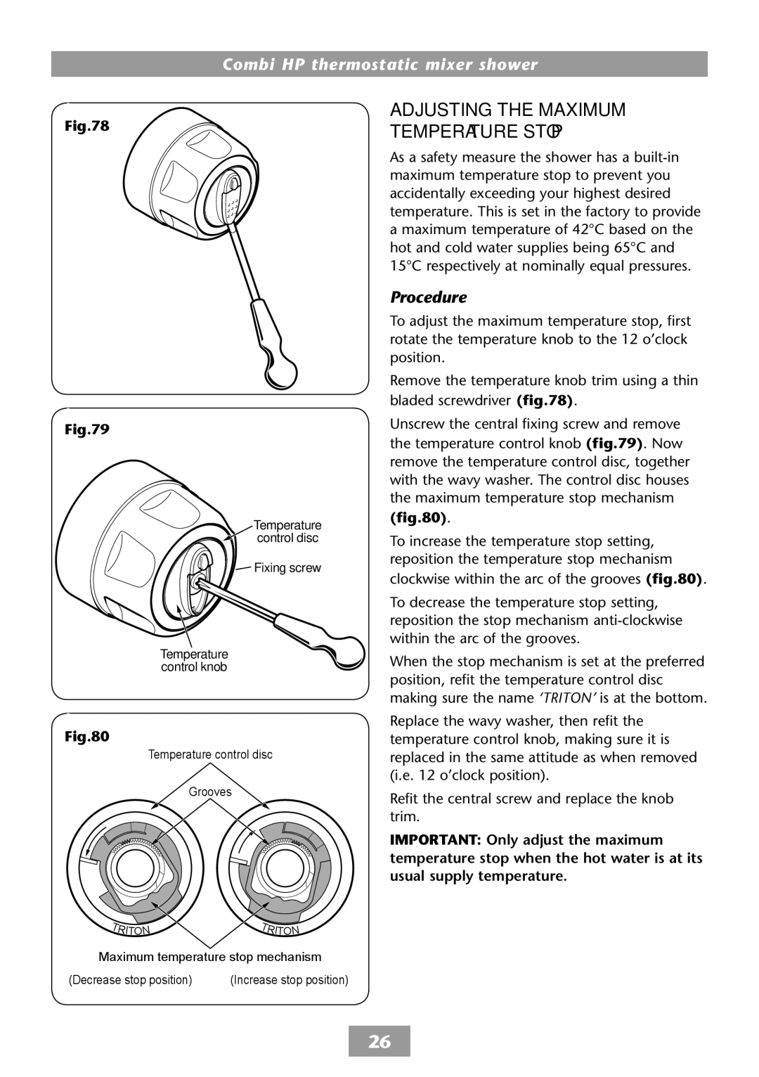 HP COMBI 2180206H manual Adjusting the Maximum, Procedure 