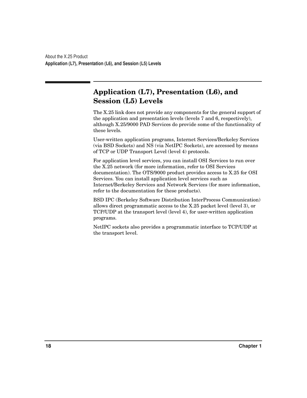 HP CommonIO Products manual Application L7, Presentation L6, Session L5 Levels 