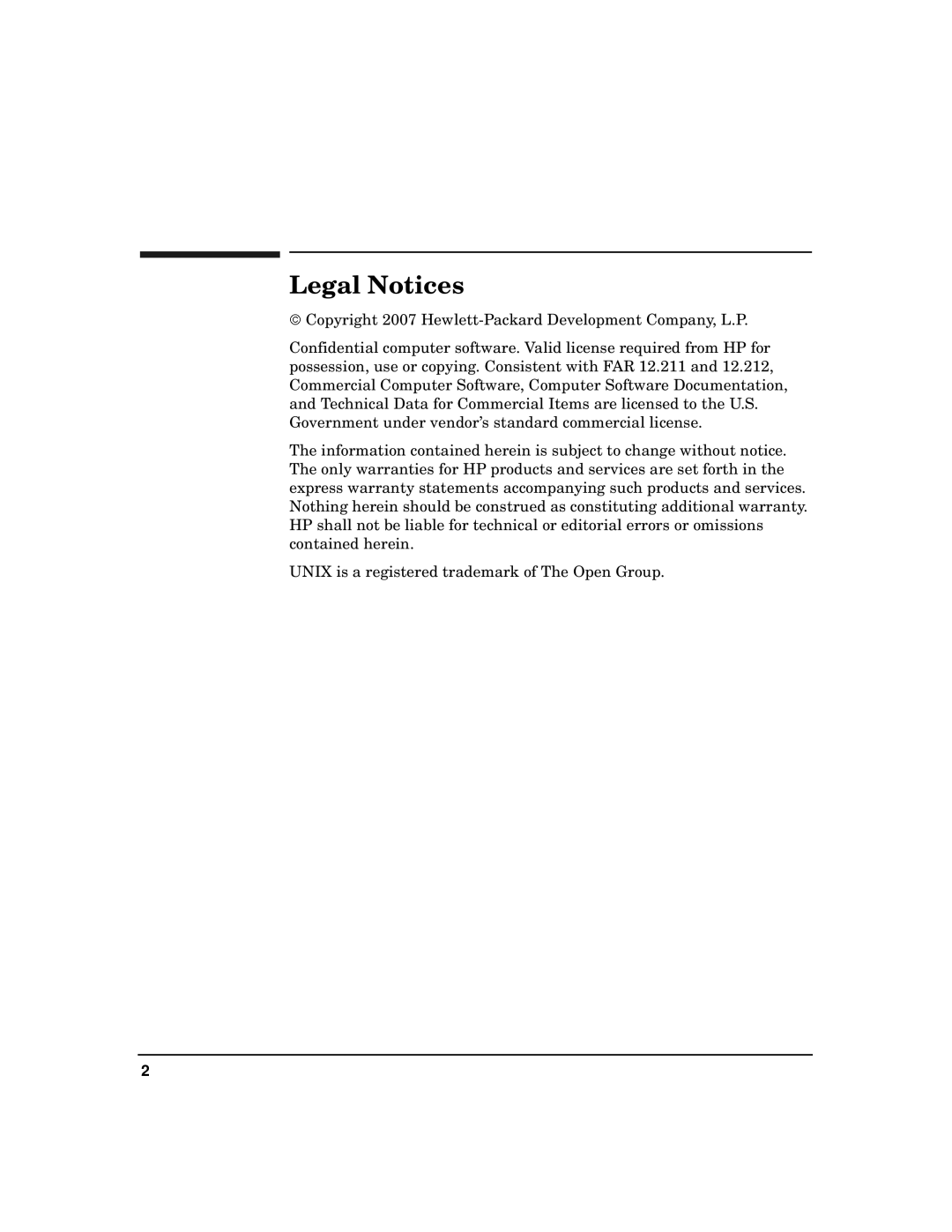 HP CommonIO Products manual Legal Notices 