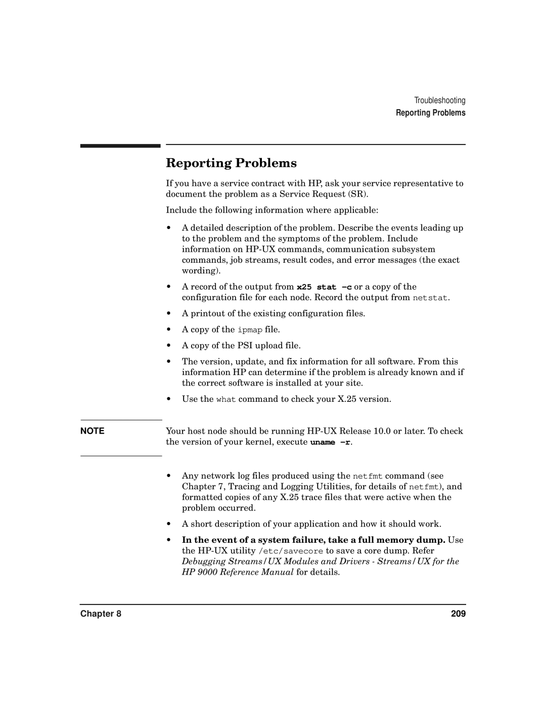 HP CommonIO Products manual Reporting Problems 