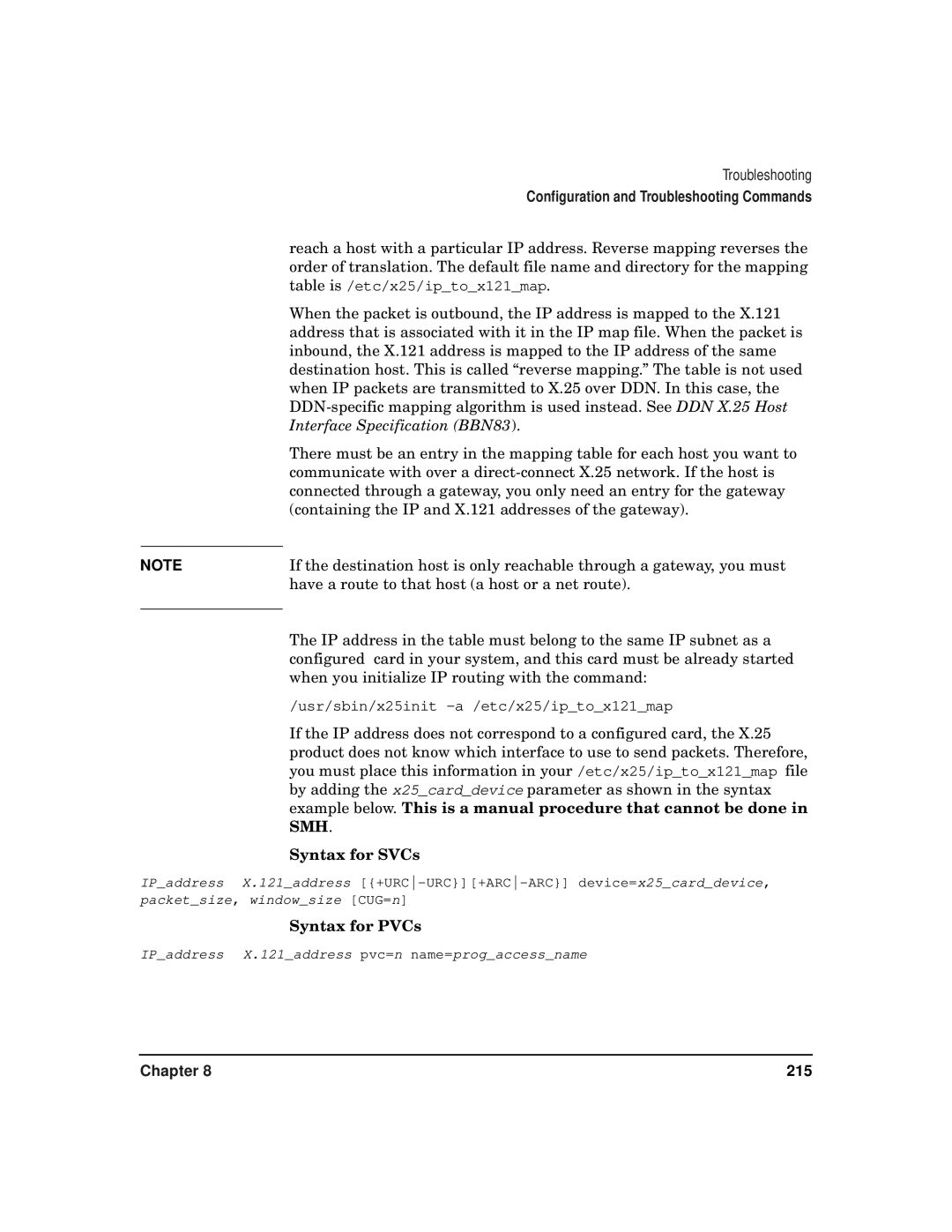 HP CommonIO Products manual Syntax for SVCs, Syntax for PVCs 