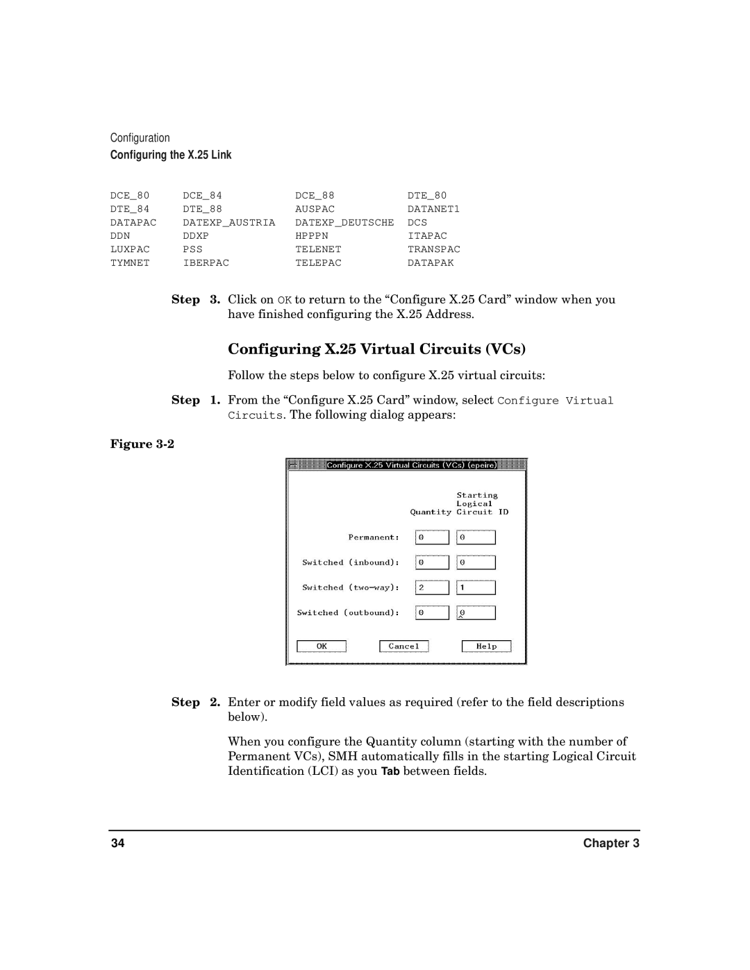 HP CommonIO Products manual Configuring X.25 Virtual Circuits VCs 