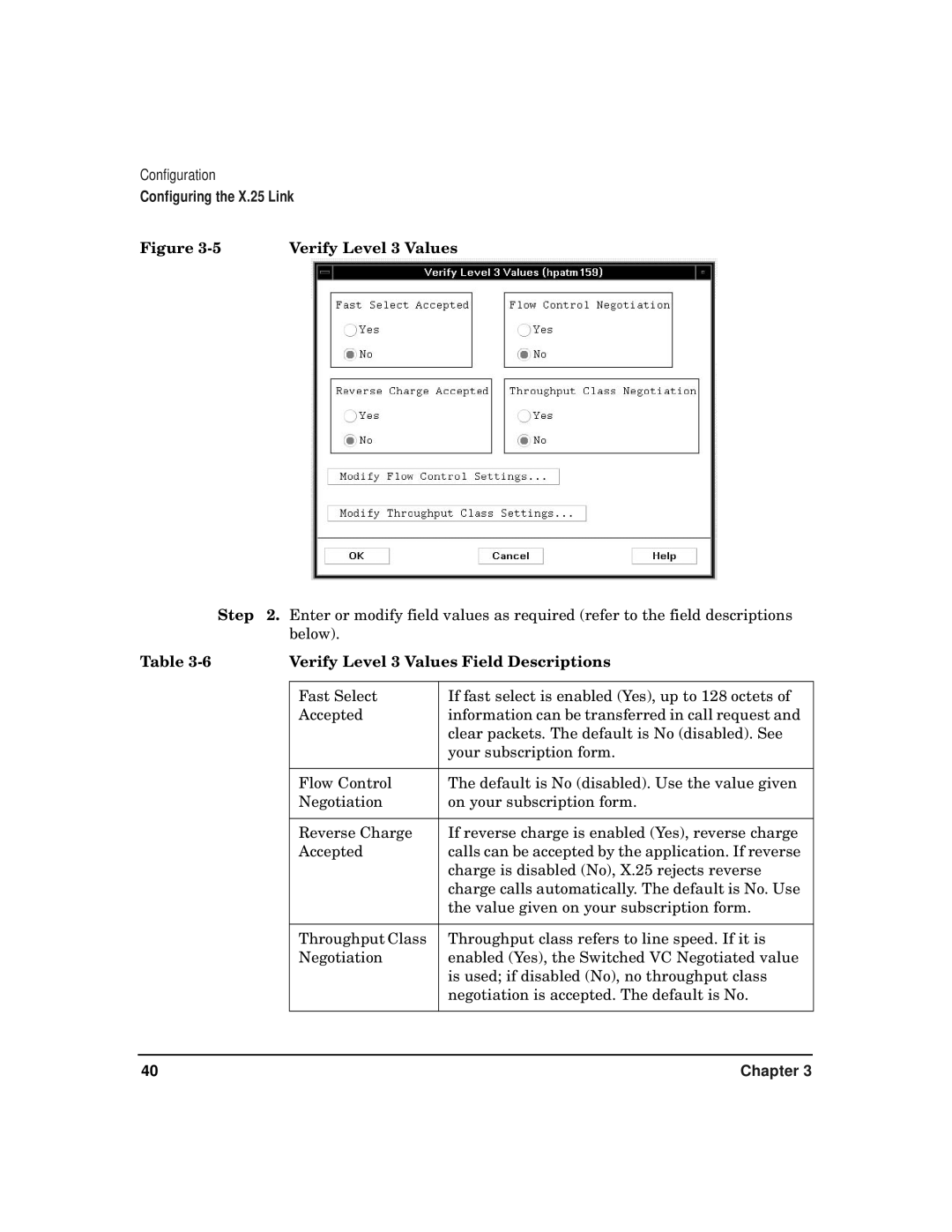 HP CommonIO Products manual Verify Level 3 Values Field Descriptions 