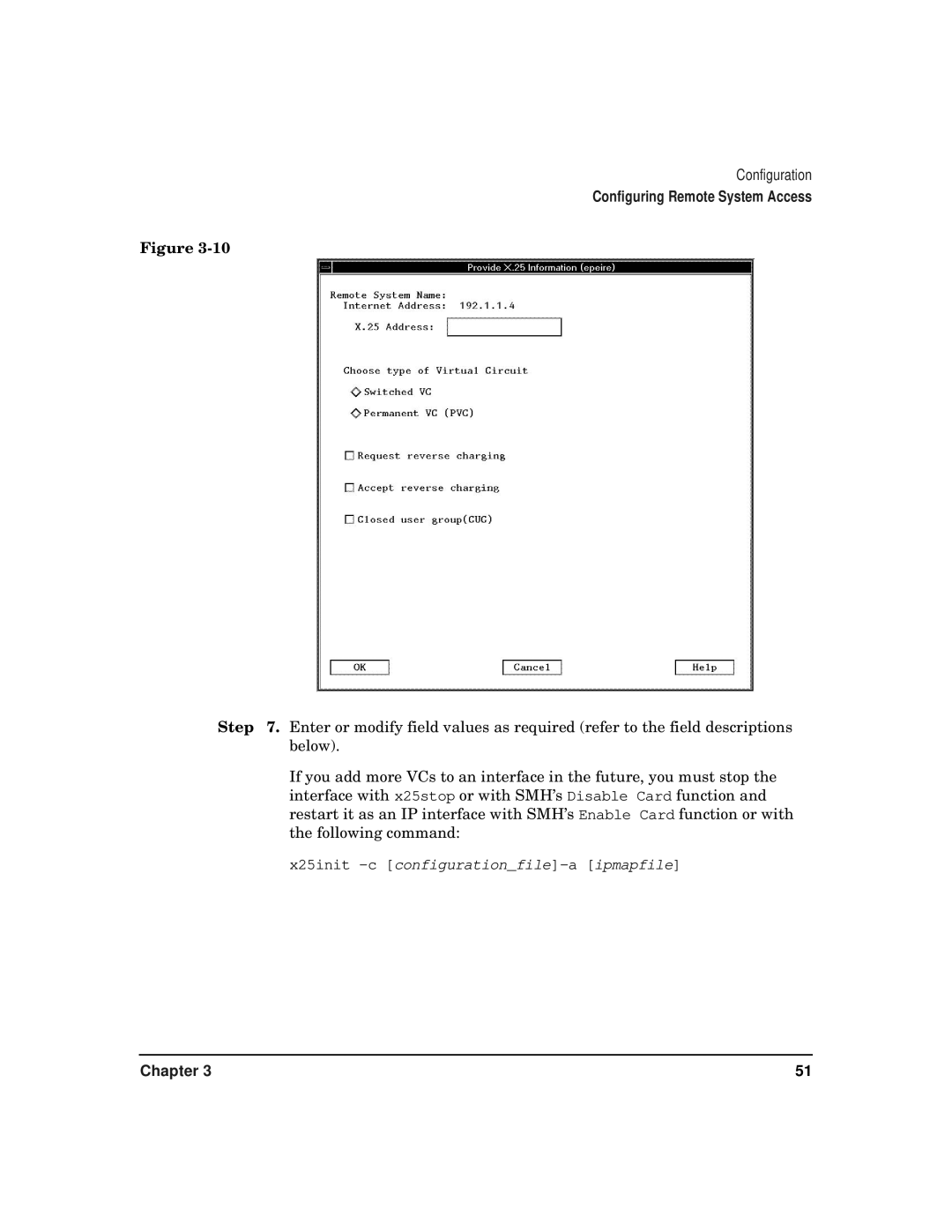 HP CommonIO Products manual X25init -cconfigurationfile-a ipmapfile 