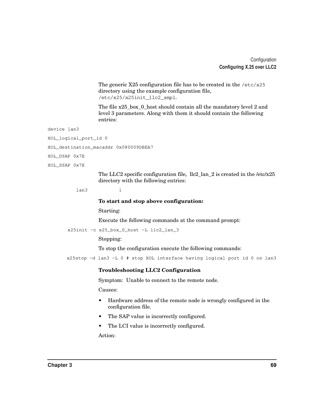 HP CommonIO Products manual Troubleshooting LLC2 Configuration 