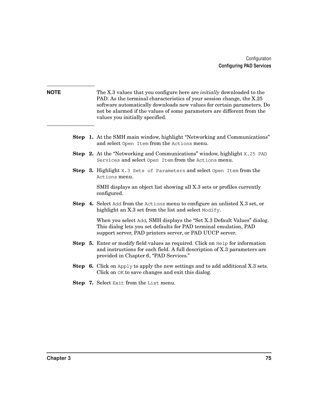 HP CommonIO Products manual PAD. As the terminal characteristics of your session change 