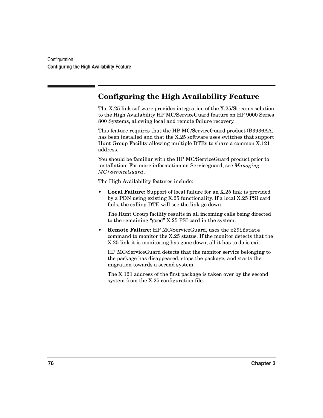 HP CommonIO Products manual Configuring the High Availability Feature 