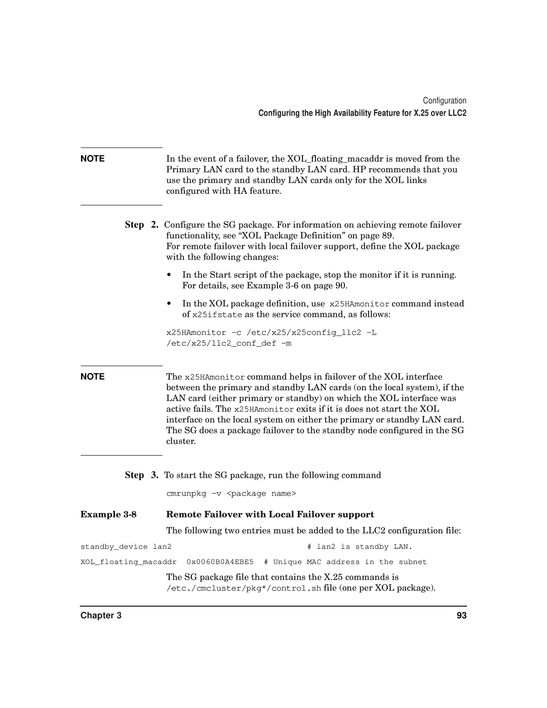 HP CommonIO Products manual Example Remote Failover with Local Failover support 