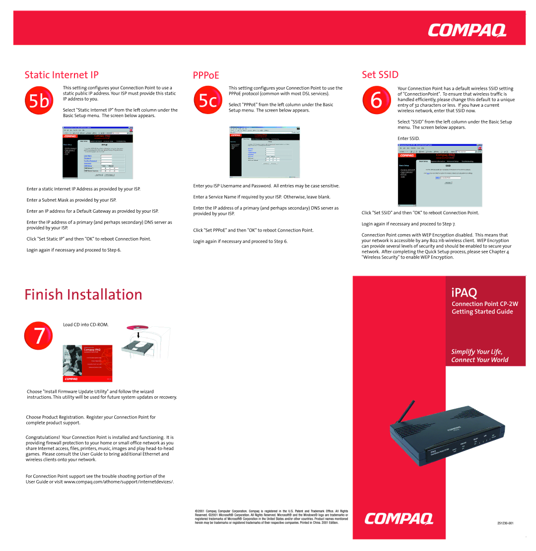 HP Connection Point 2W manual 