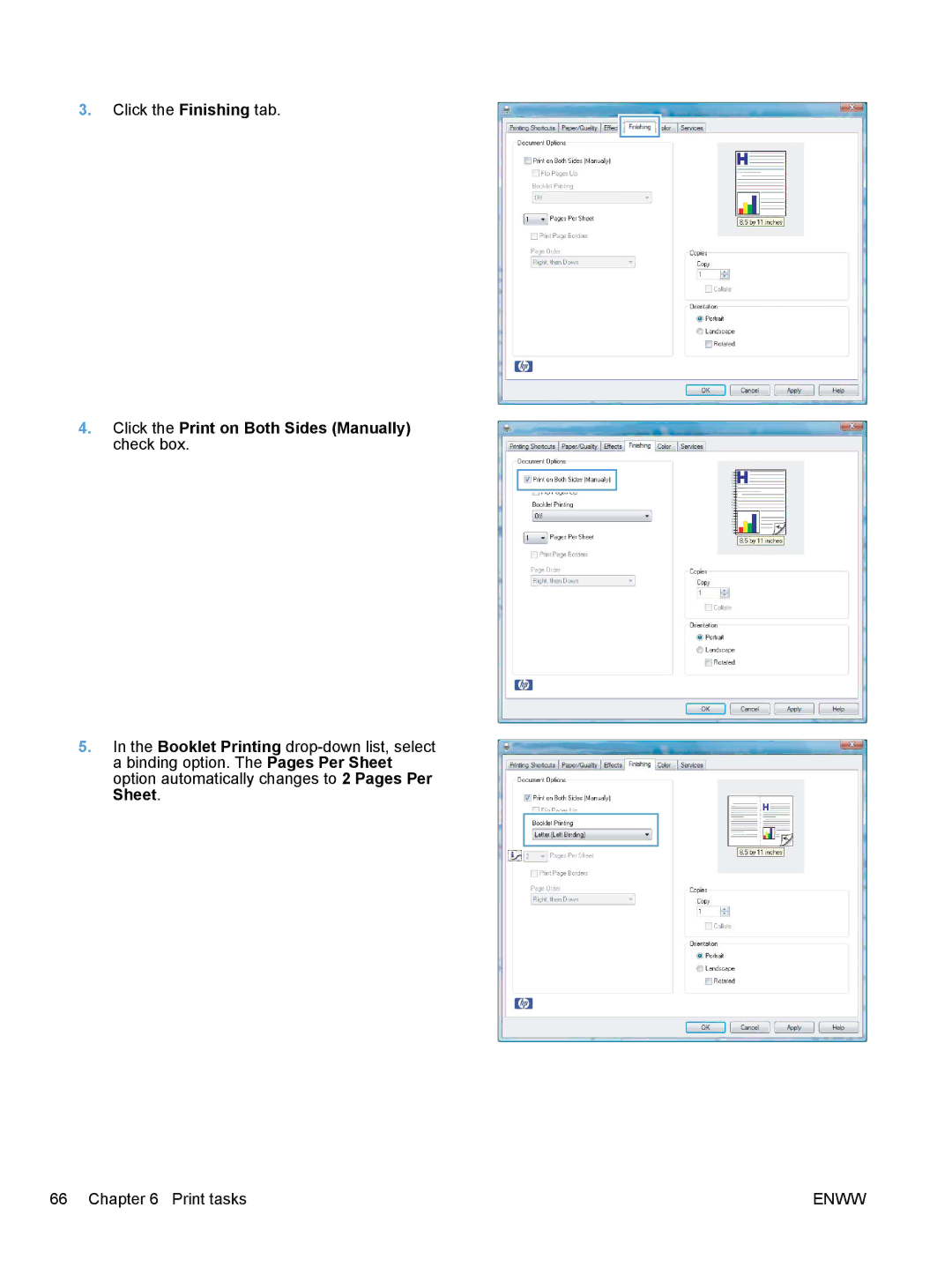 HP CP1020 manual Click the Print on Both Sides Manually check box 