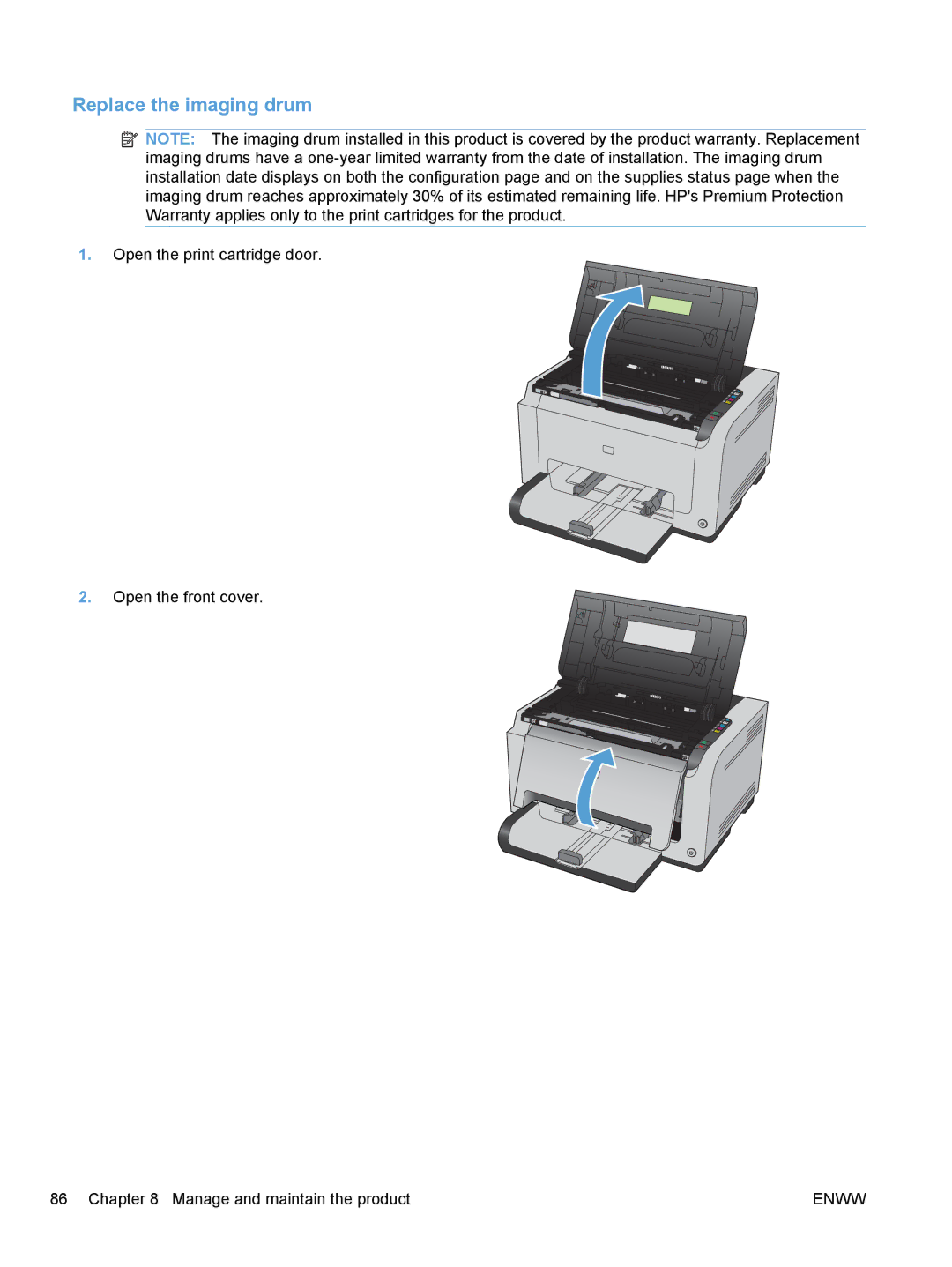 HP CP1020 manual Replace the imaging drum 