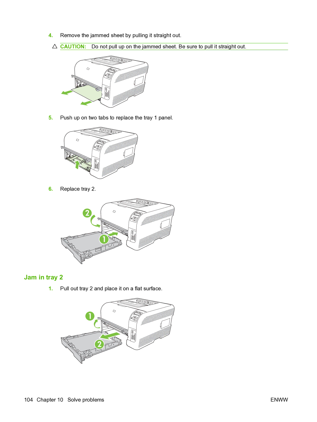 HP CP1510 manual Jam in tray 