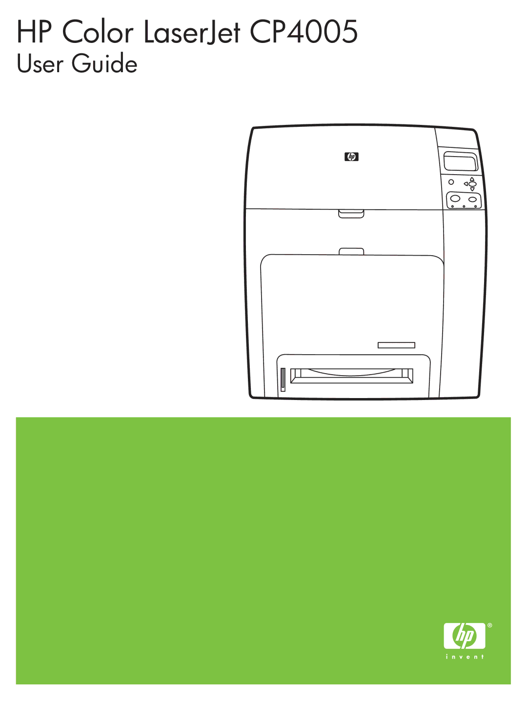 HP manual HP Color LaserJet CP4005 