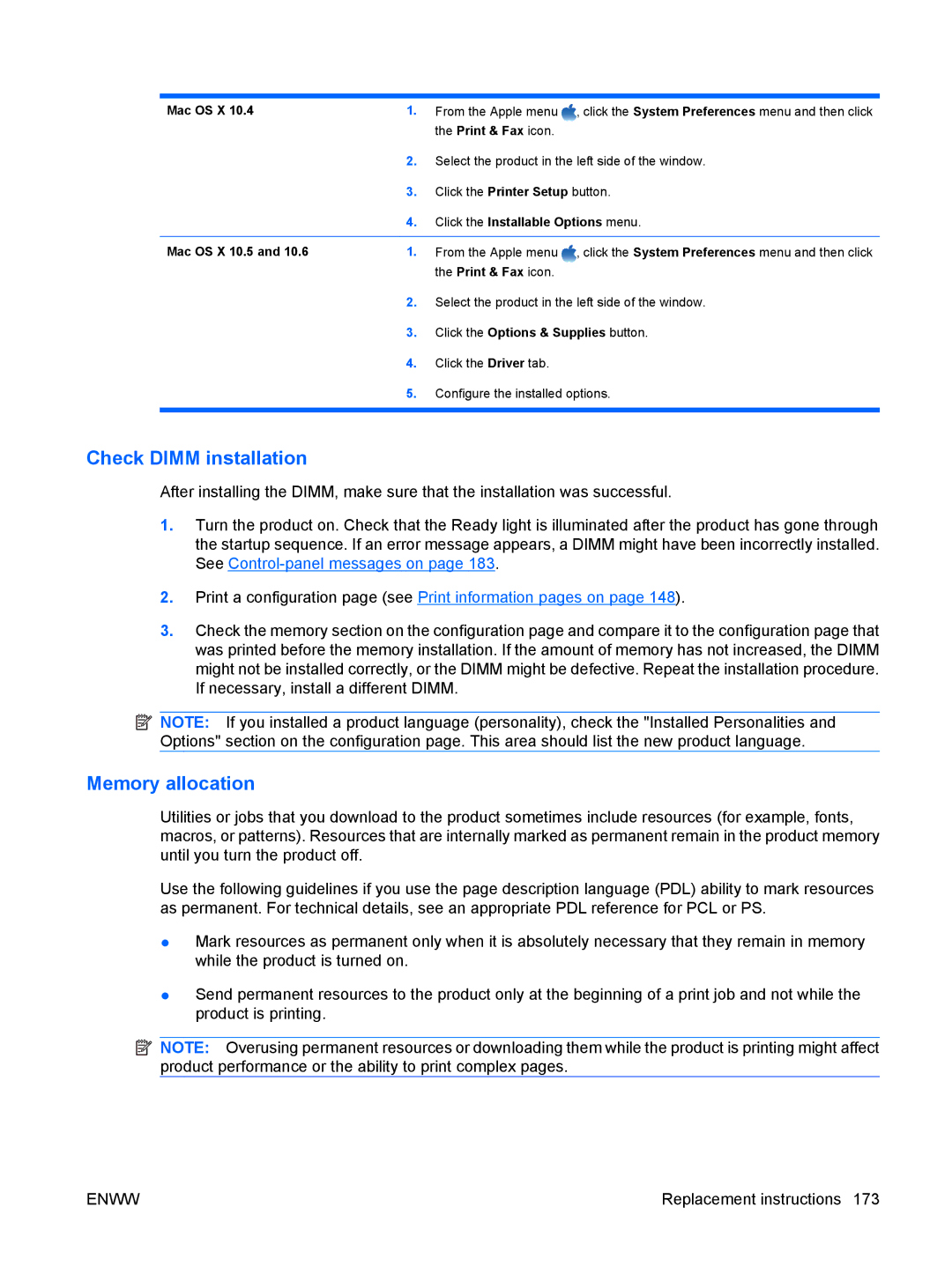 HP CP4025DN Laser CC490A manual Check Dimm installation, Memory allocation, Print & Fax icon 