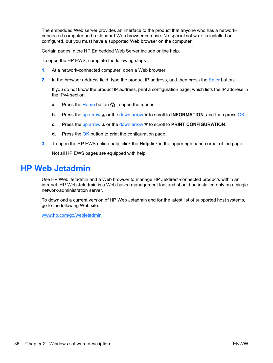 HP CP4520 manual HP Web Jetadmin 