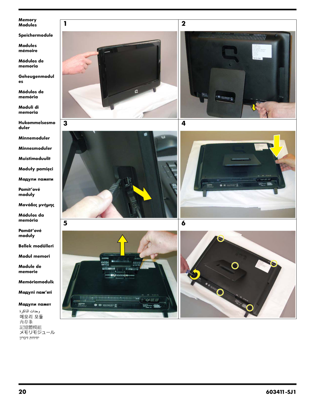 HP CQ1-1028HK, CQ1-1030IN, CQ1-1011AN, CQ1-1011D manual Hukommelsesmo duler 