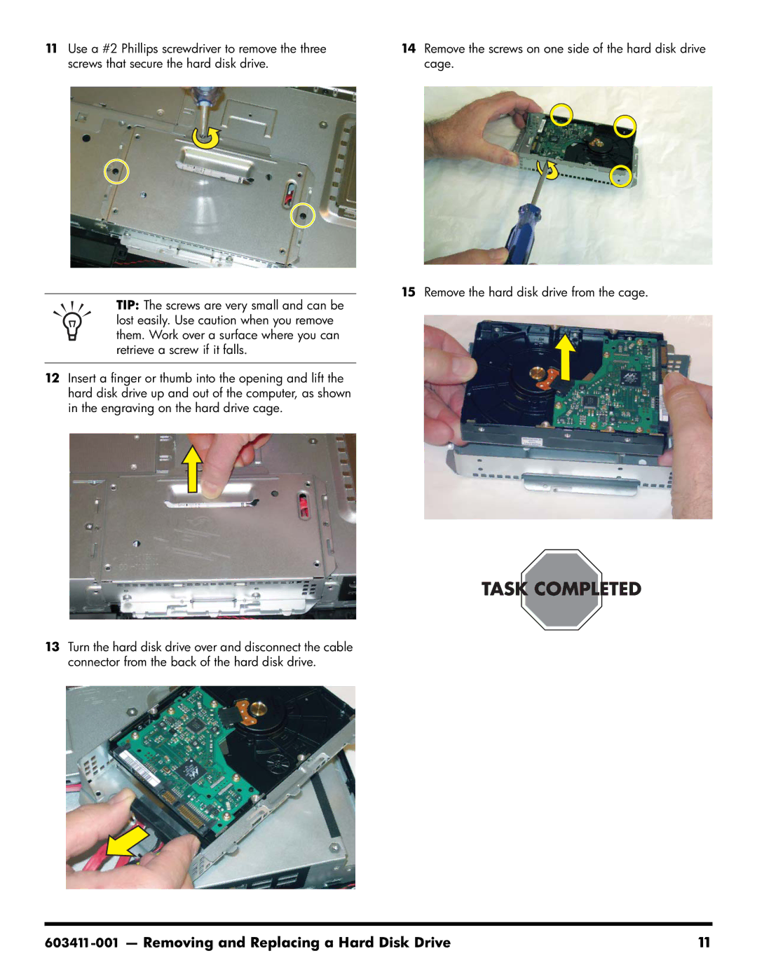 HP CQ1-1225, CQ1-1130, CQ1-1020 manual Removing and Replacing a Hard Disk Drive 