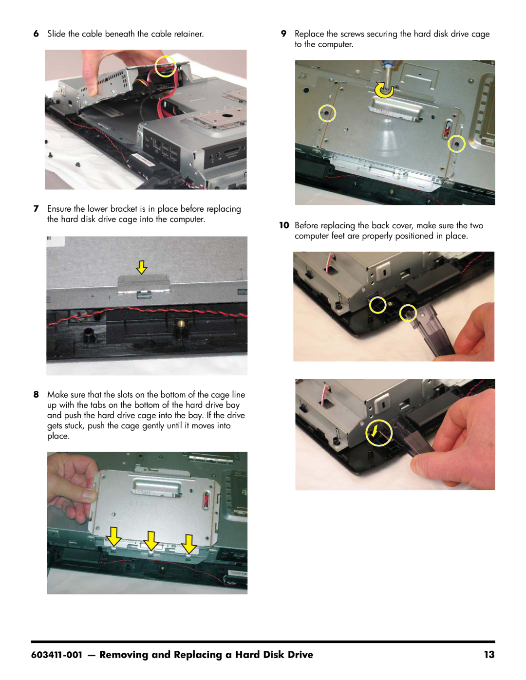 HP CQ1-1130, CQ1-1225, CQ1-1020 manual Removing and Replacing a Hard Disk Drive 