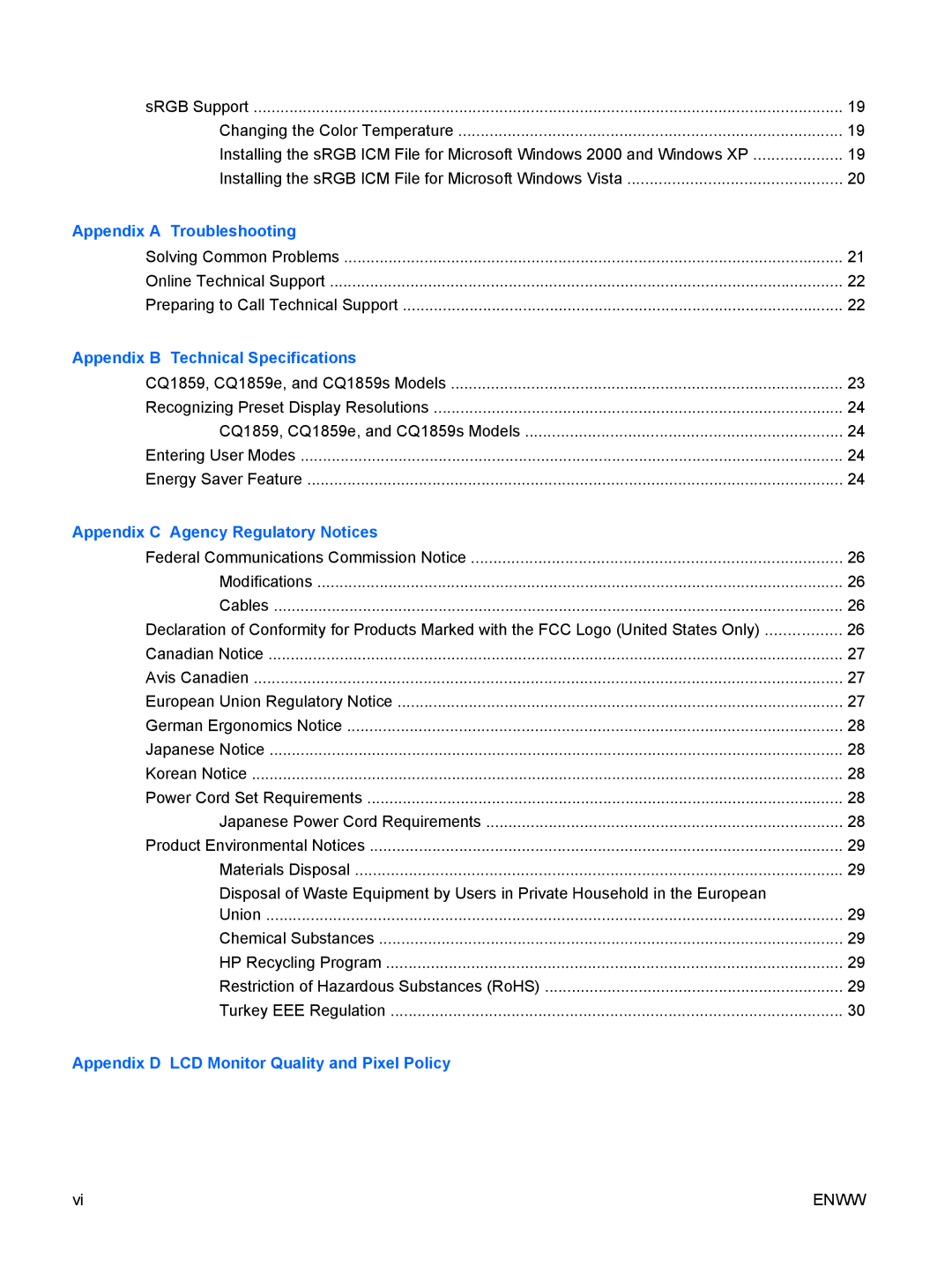 HP CQ1859E manual Appendix a Troubleshooting 