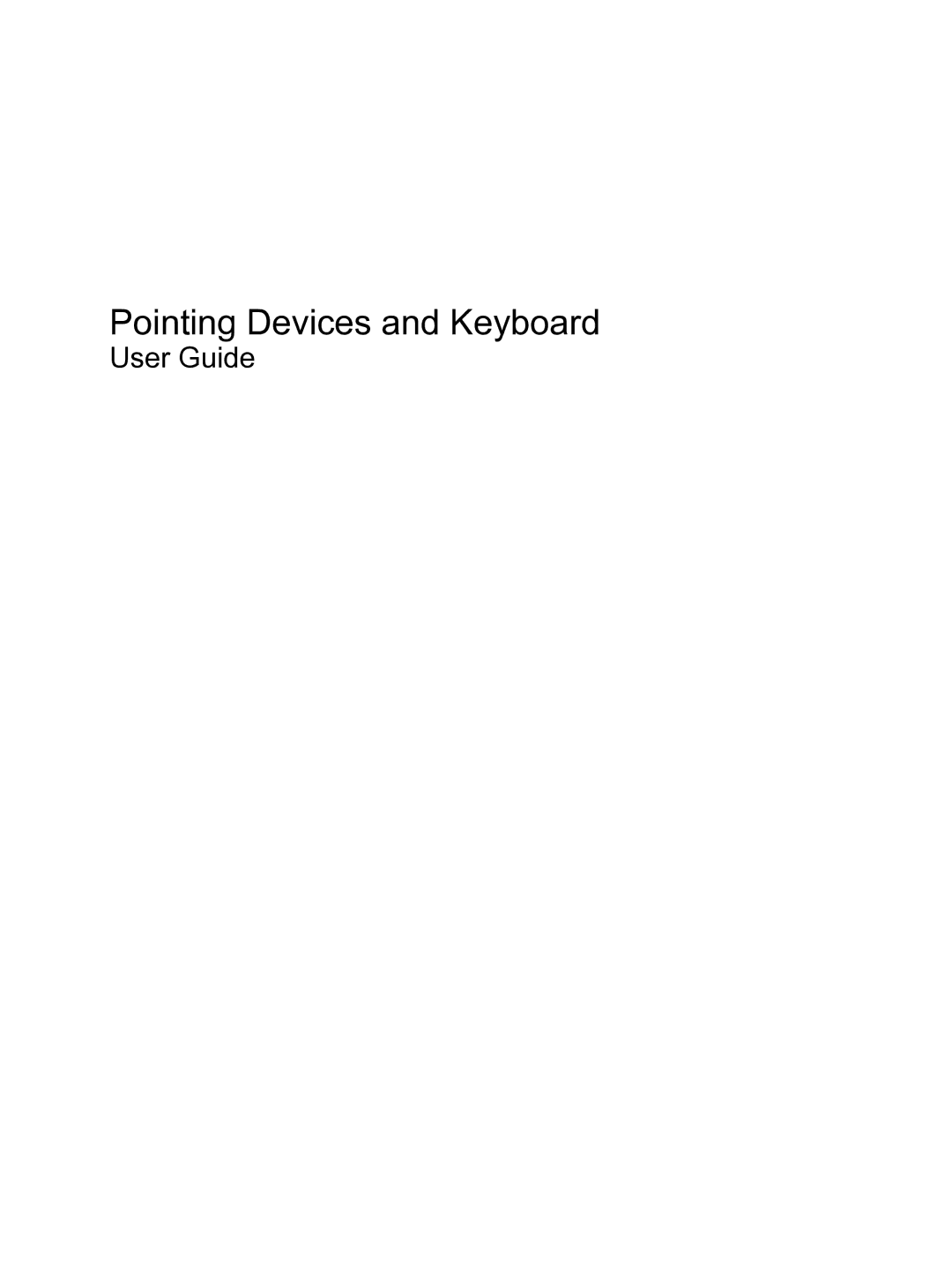 HP CQ20 manual Pointing Devices and Keyboard 