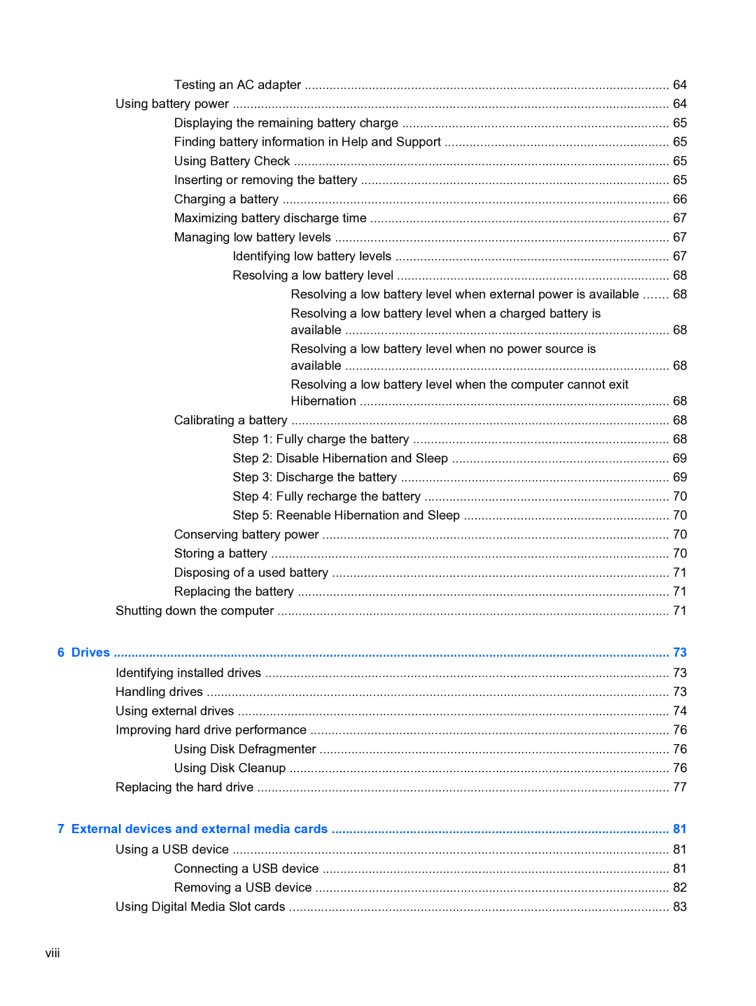 HP CQ32 manual Drives 