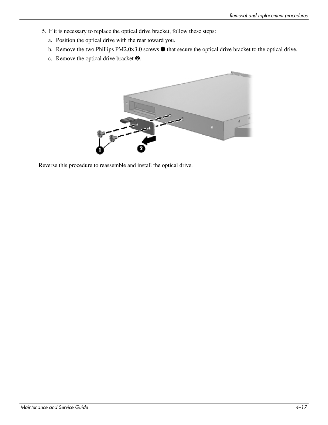 HP CQ35-233TX, CQ35-229TX, CQ35-227TX, CQ35-224TX, CQ35-225TX, CQ35-221TU, CQ35-207TU manual Removal and replacement procedures 