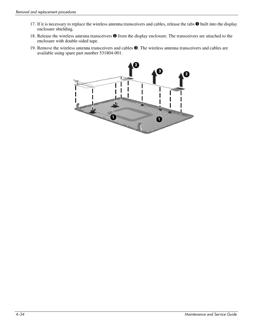 HP CQ35-224TX, CQ35-229TX, CQ35-227TX, CQ35-225TX, CQ35-221TU, CQ35-207TU, CQ35-213TX manual Removal and replacement procedures 