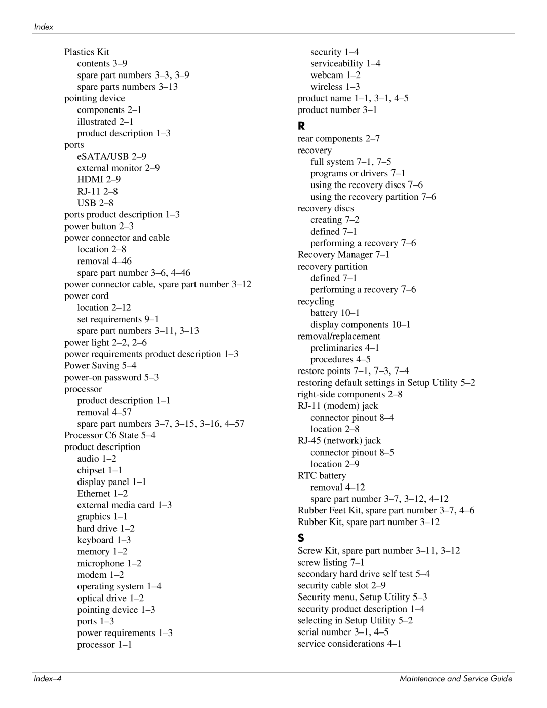 HP CQ41-213TU, CQ41-205TX, CQ41-204TX, CQ41-207TX, CQ41-224TX, CQ41-223TX, CQ41-212TX, CQ41-211TX, CQ41-217TU, CQ41-209TX Index-4 