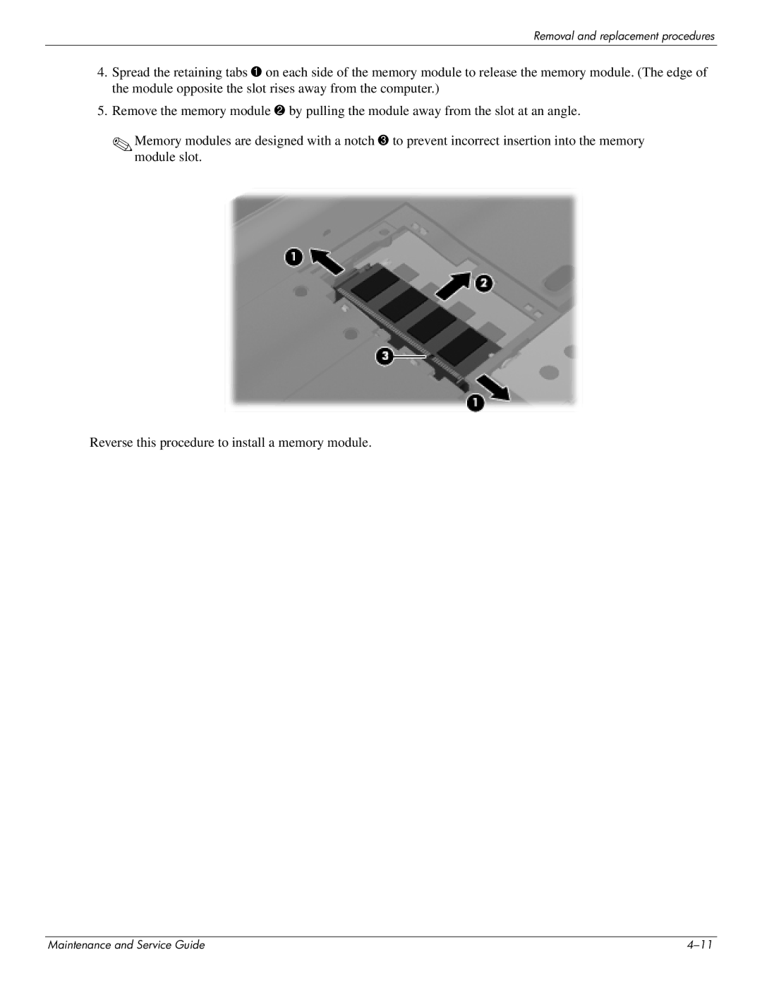 HP CQ41-225TX, CQ41-205TX, CQ41-204TX, CQ41-207TX, CQ41-224TX, CQ41-223TX, CQ41-213TU manual Removal and replacement procedures 