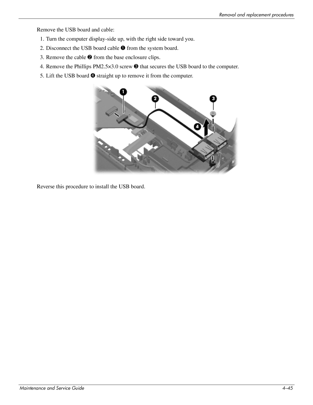 HP CQ41-204TX, CQ41-205TX, CQ41-207TX, CQ41-224TX, CQ41-223TX, CQ41-213TU, CQ41-212TX manual Removal and replacement procedures 