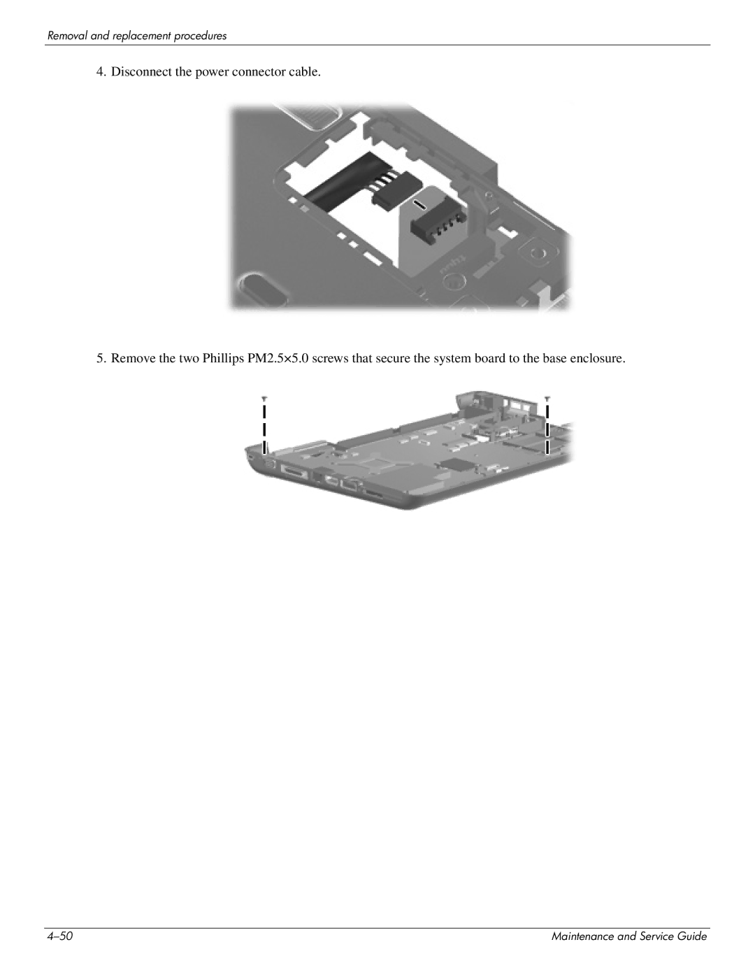 HP CQ41-212TX, CQ41-205TX, CQ41-204TX, CQ41-207TX, CQ41-224TX, CQ41-223TX, CQ41-213TU manual Removal and replacement procedures 