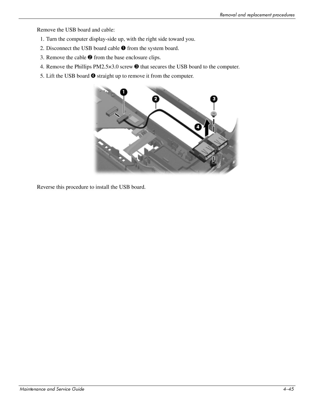 HP CQ41-207AX, CQ41-206AU, CQ41-205AX, CQ41-204AU, CQ41-206AX, CQ41-222AU, CQ41-218AU manual Removal and replacement procedures 