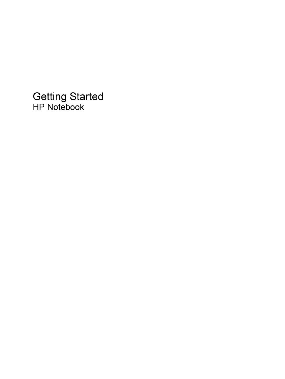 HP CQ56-109WM, CQ56-110US, CQ56-100XX, CQ56-104CA, CQ56-112NR, CQ56-115DX, CQ56-122NR, CQ56-240CA manual Getting Started 