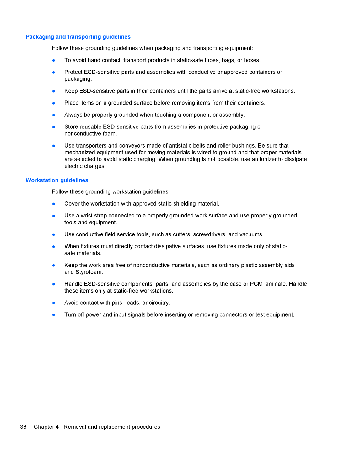 HP CQ57-439WM, CQ57-489CA, CQ57-489WM, CQ57-410US manual Packaging and transporting guidelines 