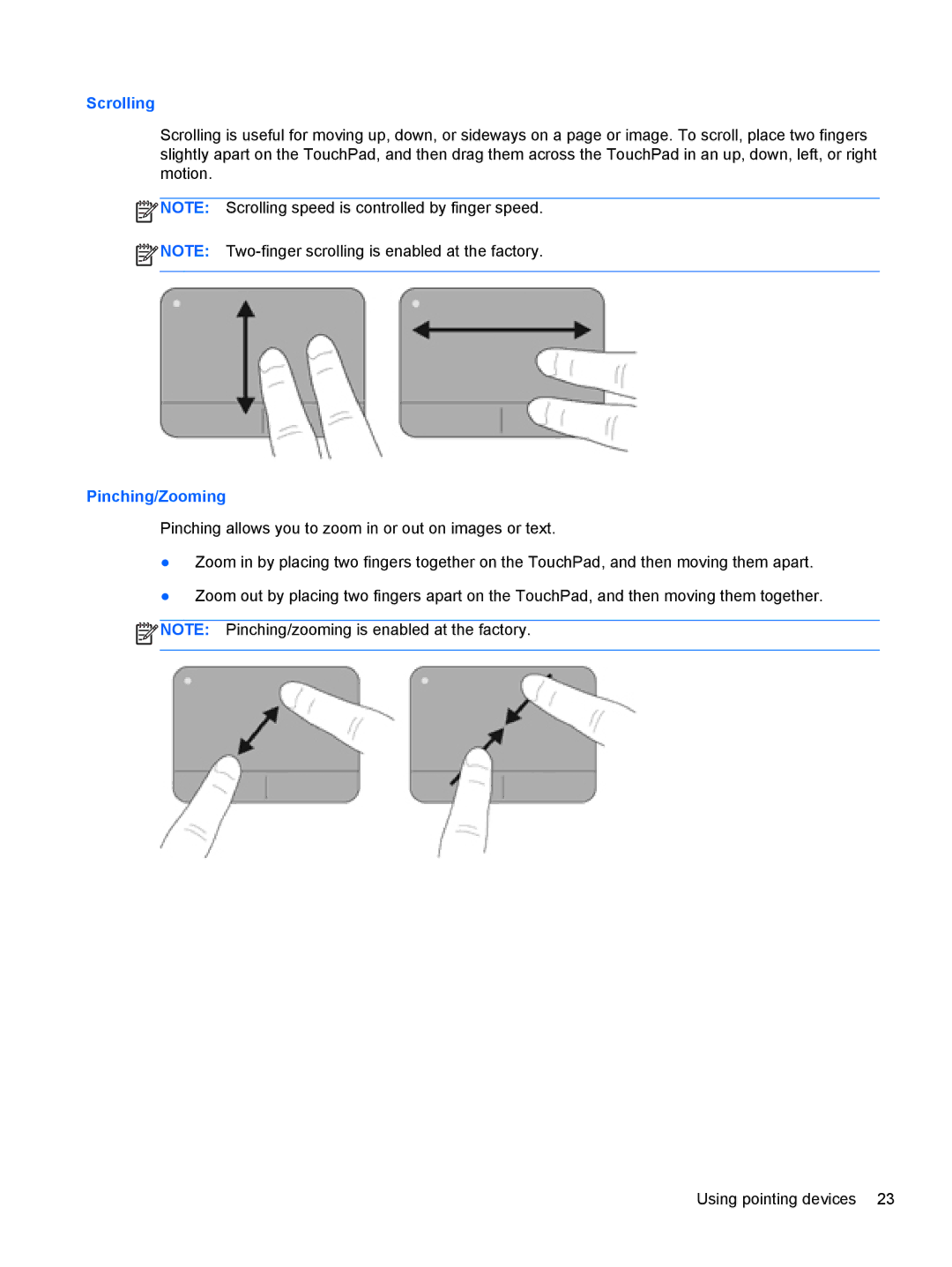 HP CQ57-410US, CQ57-439WM, CQ57-489WM manual Scrolling 