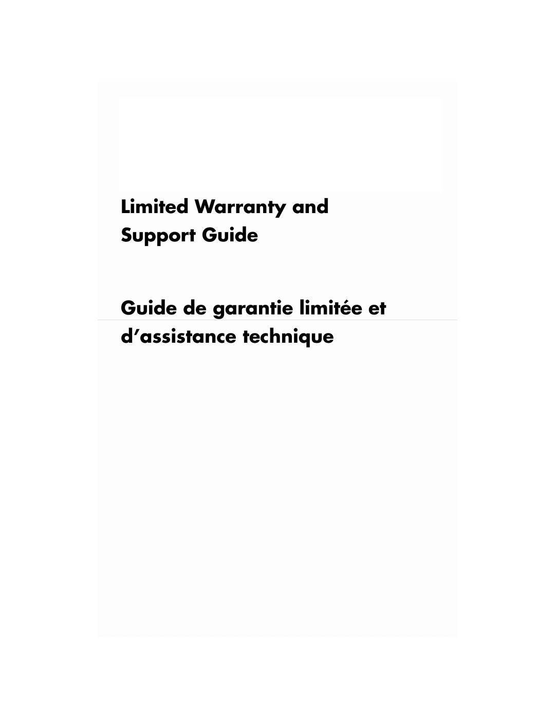 HP CQ5705P, CQ5720F, CQ5715F manual Limited Warranty and Support Guide, Guide de garantie limitée et d’assistance technique 