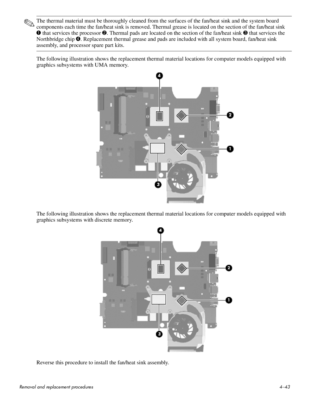 HP CQ60-249US, CQ60-109TX, CQ60-110AU, CQ60-108TX, CQ60-108TU, CQ60-109TU, CQ60-107TX manual Removal and replacement procedures 