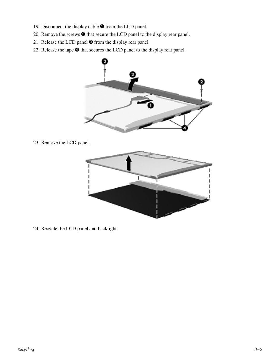 HP CQ60 manual 11-6 