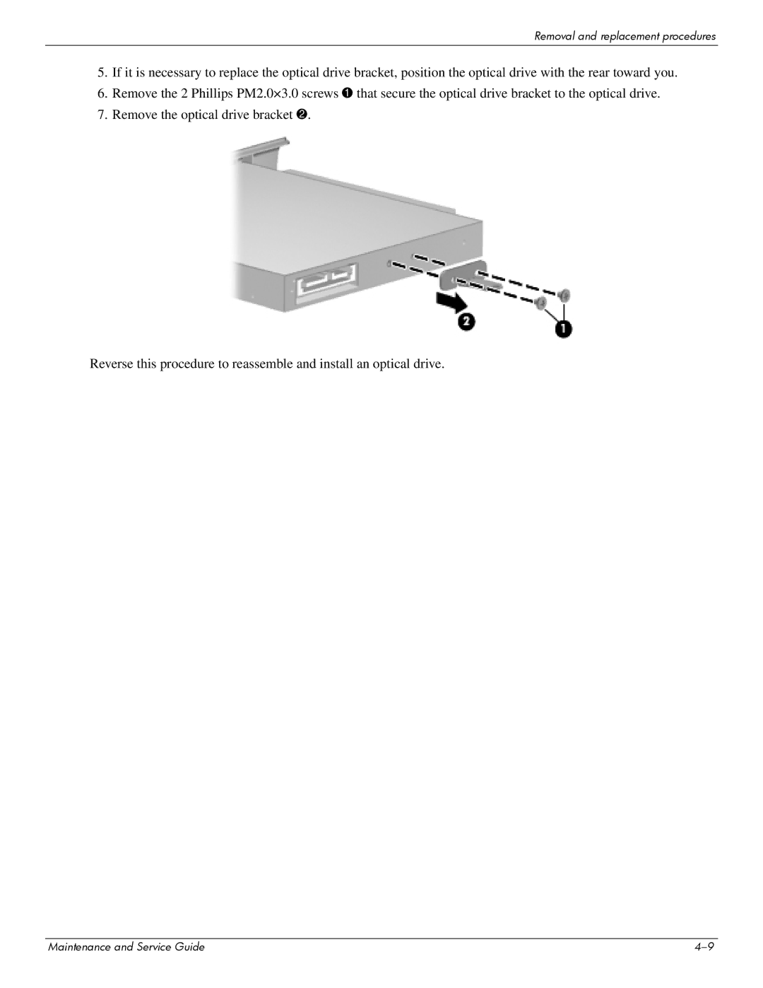 HP CQ61-117TX, CQ61-126TU, CQ61-131TU, CQ61-124TU, CQ61-113TU, CQ61-111TX, CQ61-118TX manual Removal and replacement procedures 