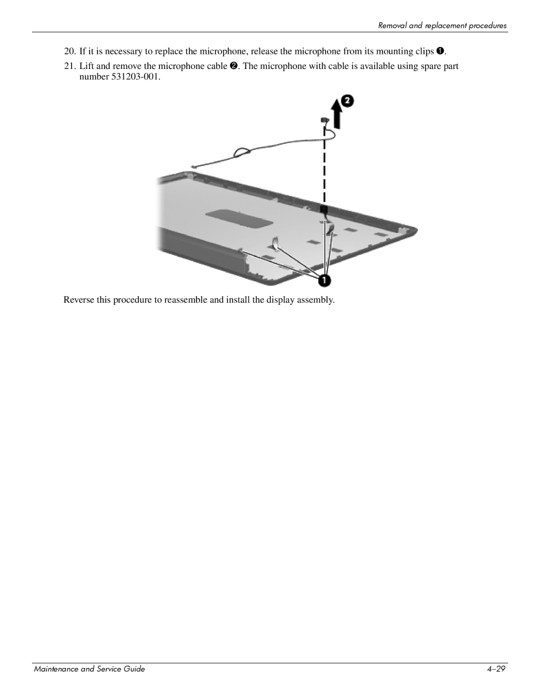 HP CQ61-126TU, CQ61-131TU, CQ61-124TU, CQ61-113TU, CQ61-117TX, CQ61-111TX, CQ61-118TX manual Removal and replacement procedures 