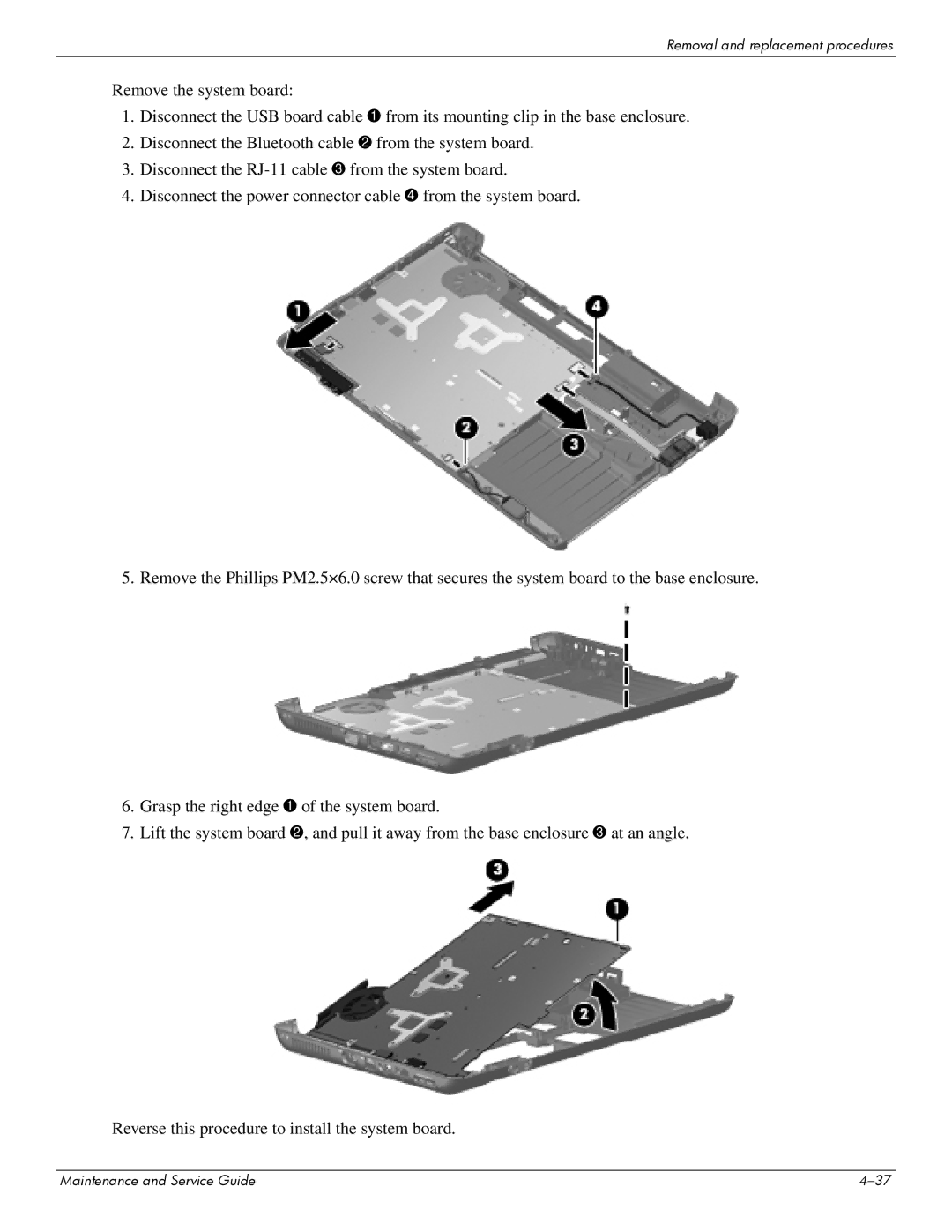 HP CQ61-110TU, CQ61-126TU, CQ61-131TU, CQ61-124TU, CQ61-113TU, CQ61-117TX, CQ61-111TX manual Removal and replacement procedures 