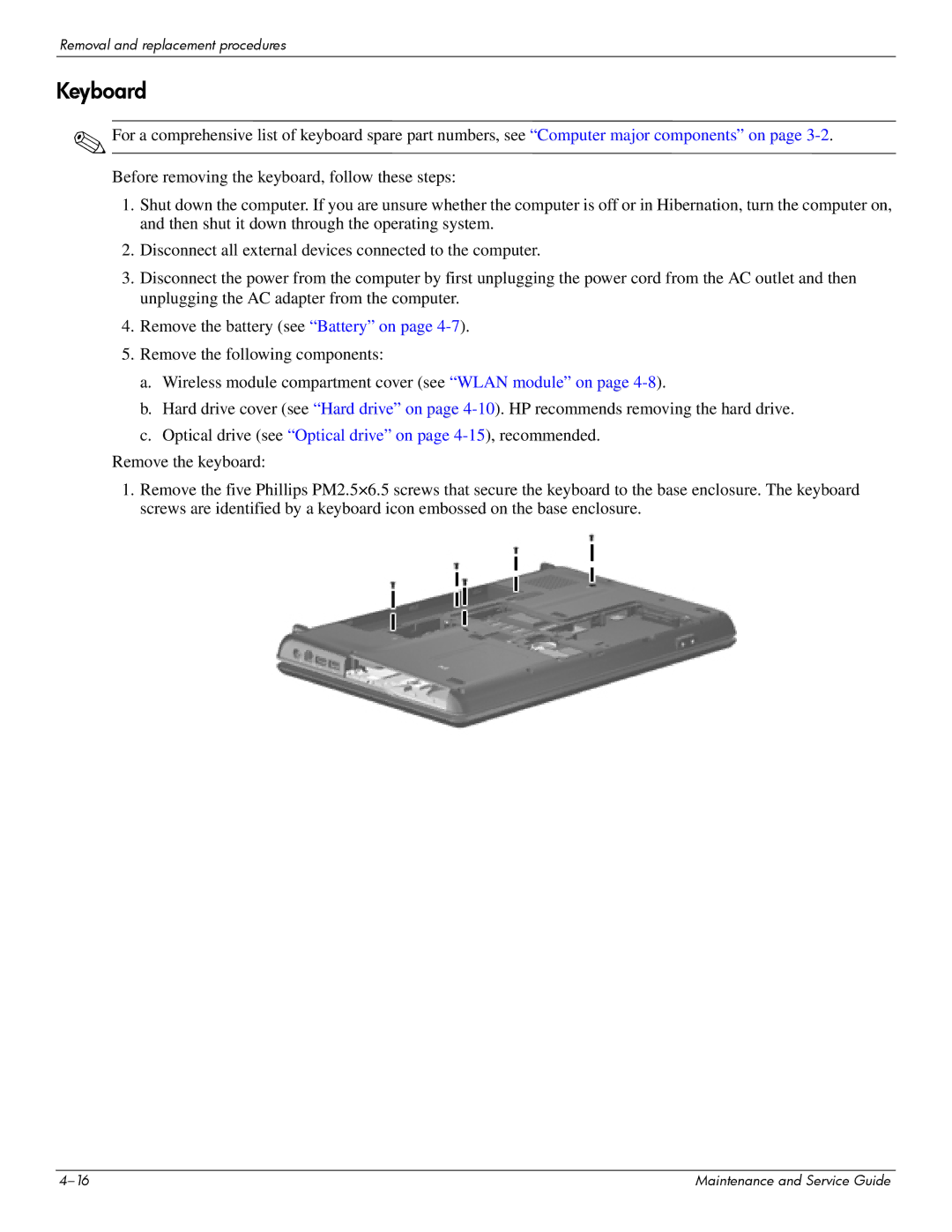 HP CQ61-303XX, CQ61-313AX, CQ61-312SL, CQ61-310US, CQ61-307AU, CQ61-306AX, CQ61-313NR, CQ61-313US, CQ61-327SF, CQ61-319WM Keyboard 